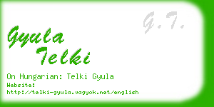 gyula telki business card